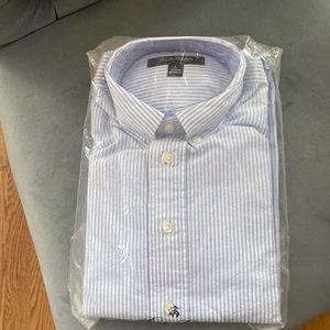 Boys Brooks Brothers light blue and white long sleeve button down shirt